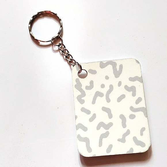 NEW Handmade Keychain Bag Tag! Italian Wood ArtDeco8. "I LOVE My Bag" Wood Heart - Picture 4 of 6